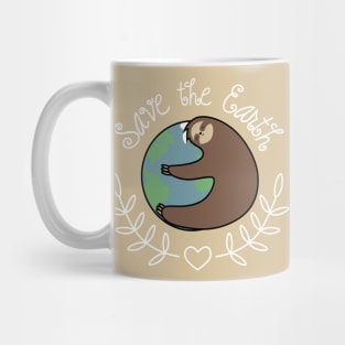 Save the Earth Sloth Mug